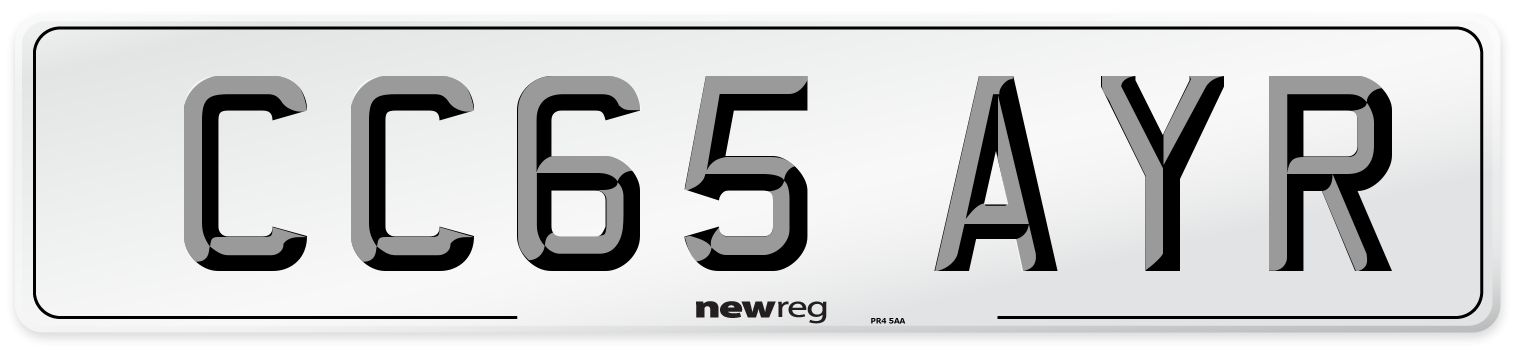CC65 AYR Number Plate from New Reg